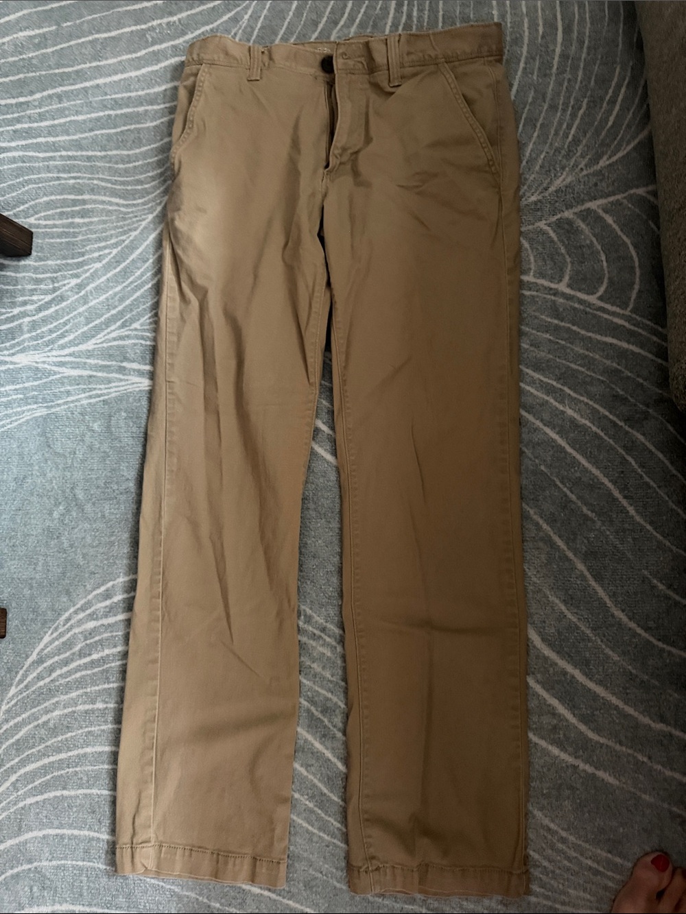 Men's Khaki Straight-Leg Chinos - Light Brown